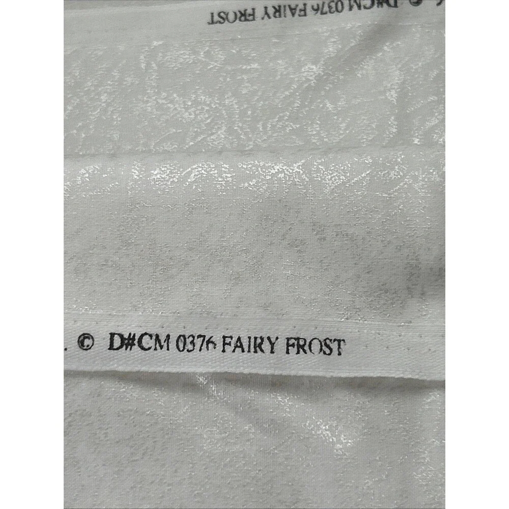 Michael Miller Fairy Frost Ivory Shimmery Cotton Quilting Fabric 2 Yards CM0376